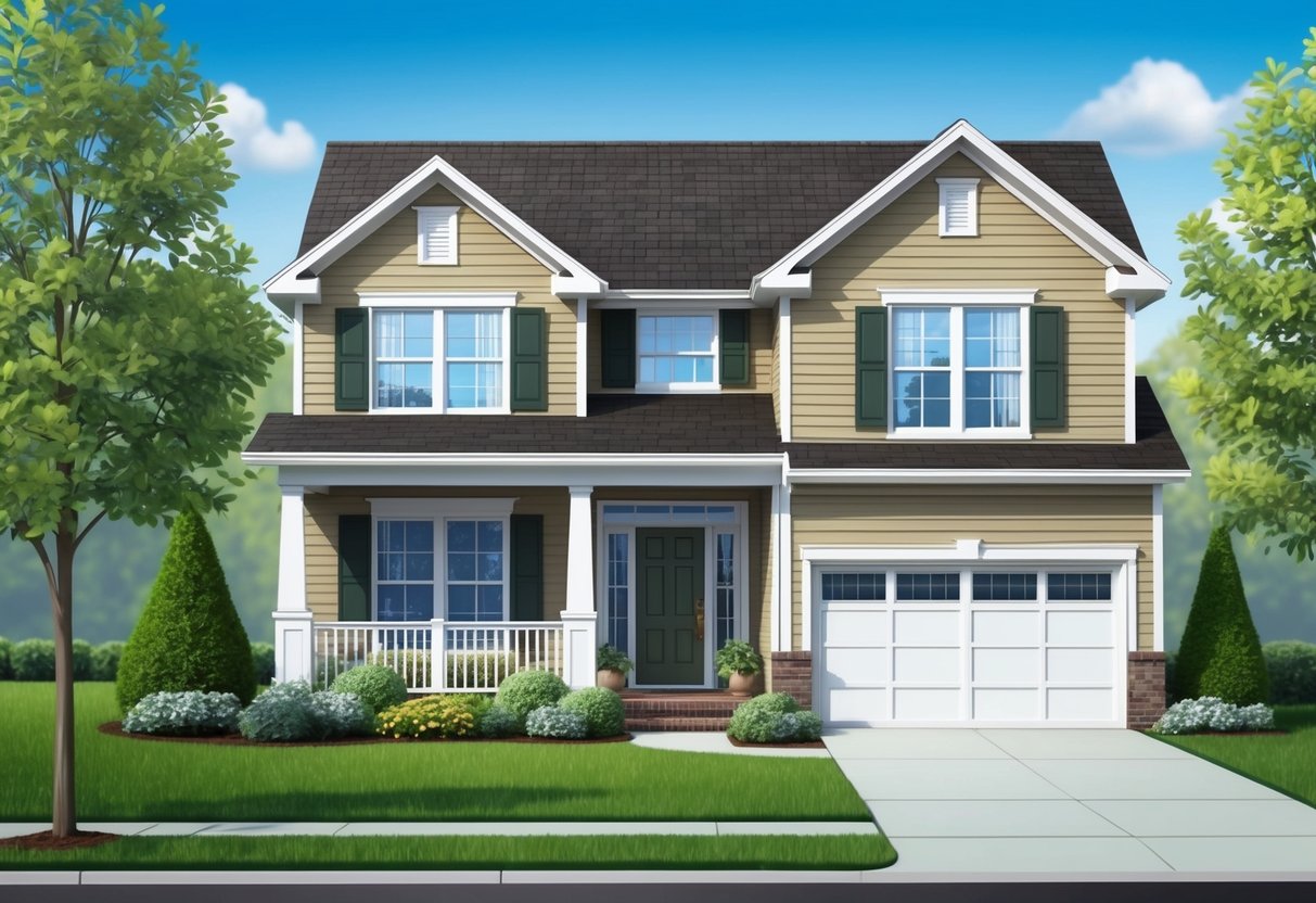 A cozy home with a neatly trimmed lawn, clean gutters, sealed windows, and a well-maintained HVAC system
